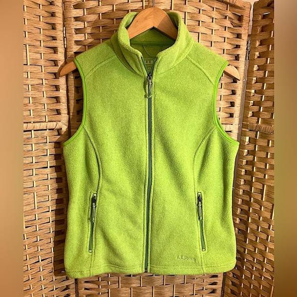L.L. Bean Jackets & Blazers - L.L. Bean Bright Green Fleece Vest